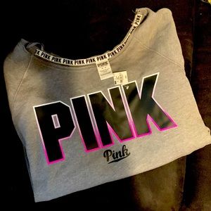 NWT PINK sweatshirt grey